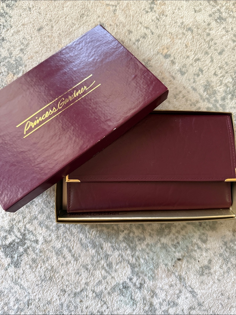Princess Gardner Burgundy Leather Wallet